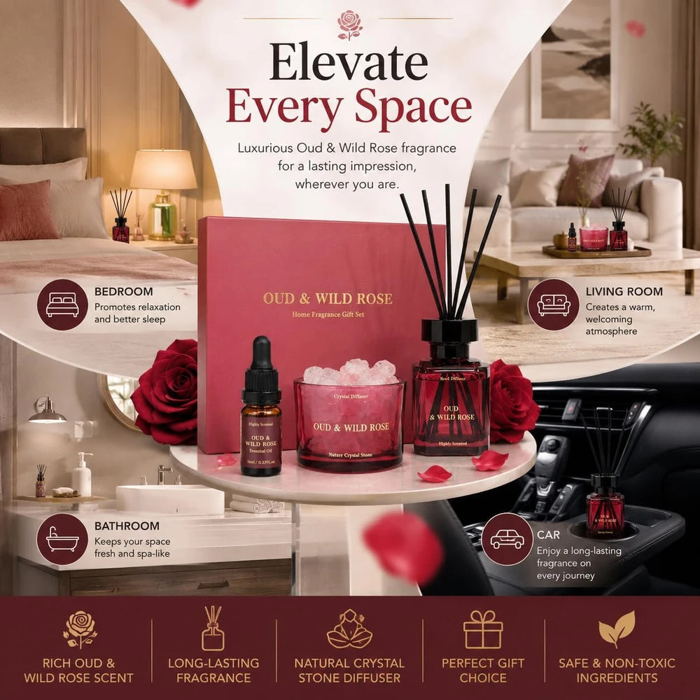 Oud and Wild Rose Fragrance Set