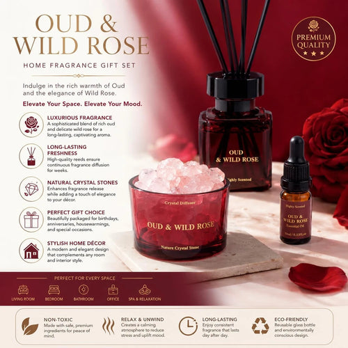 Oud and Wild Rose Fragrance Set